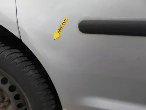 VW Caddy 3 2k Tür hinten rechts silber LA7W Schiebetür mit Scheibe (201006)