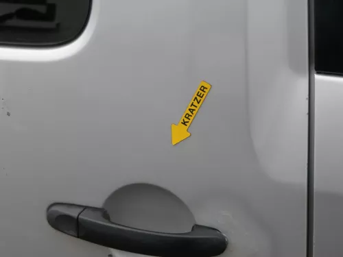 VW Caddy 3 2k Tür hinten rechts silber LA7W Schiebetür mit Scheibe (201006)