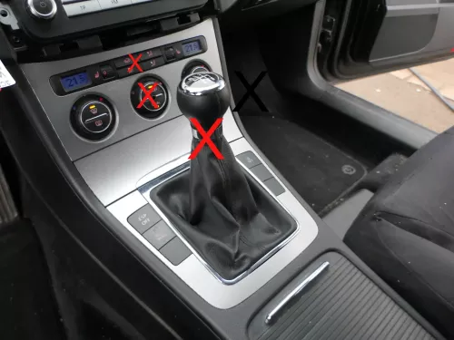 Passat 3C B6 Mittelkonsole Verkleidung Radio Klappe Abdeckung Dekor titansilber (201106)