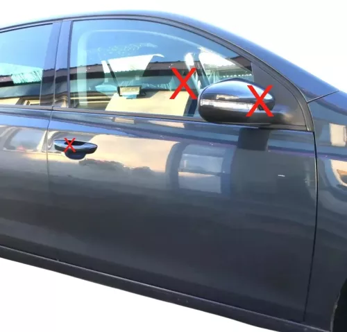 Golf 6 5K Tür vorne rechts Beifahrertür LC5F grau blau ohneAnbauteile 4/5Türer (201152)