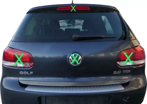 VW Golf 6 5K 1K Heckklappe hinten Kofferraumklappe Scheibe blau LC5F grau (201155)