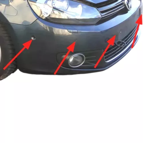 5x Golf 6 5K Einparkhilfe PDC + Kabelbaum Parksensoren grau LC5F vorne