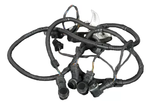 4x VW Tiguan Einparkhilfe PDC + Kabelbaum Parksensoren grau hinten (201221)