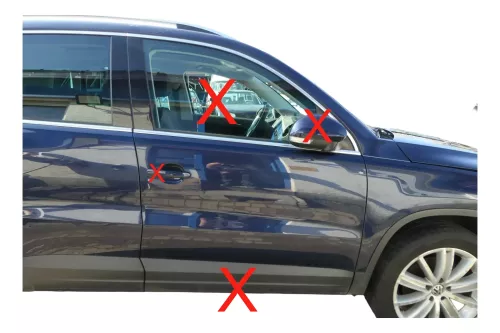 VW Tiguan 5N Tür Beifahrertür vorne rechts blau LH5X (201227)