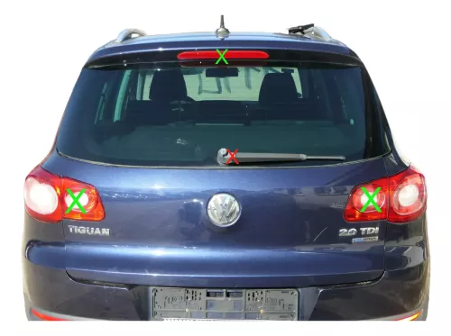 VW Tiguan Heckklappe hinten Kofferraumklappe mit Scheibe blau LH5X (201241)