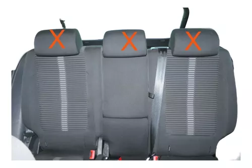 Tiguan 5N Sitz Sitze hinten Rückbank Rücksitzbank 3 Punkt Gurt Lehne Alcantara s