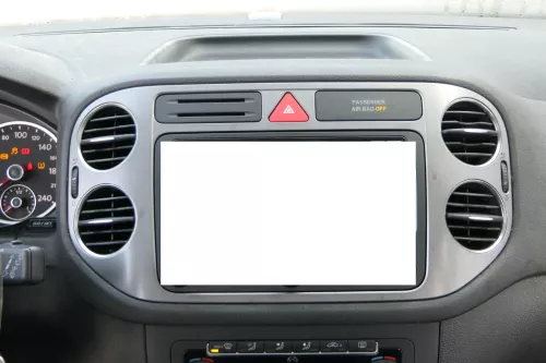 VW Tiguan 5N Mittelkonsole Verkleidung um Navi Lüftungsdüse 5N0858069A