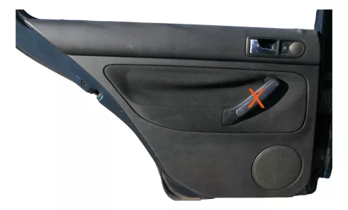 1x VW Golf 4 1J Limousine Türverkleidung Verkleidung Tür hinten links schwarz (201334)