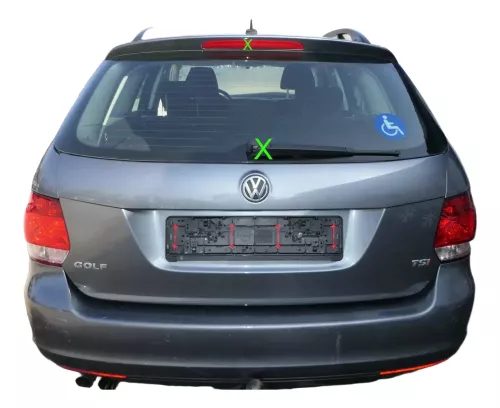 Golf 5 6 Kombi Variant AJ5 hinten Heckklappe mit Scheibe Deckel grau LD7X (201377)