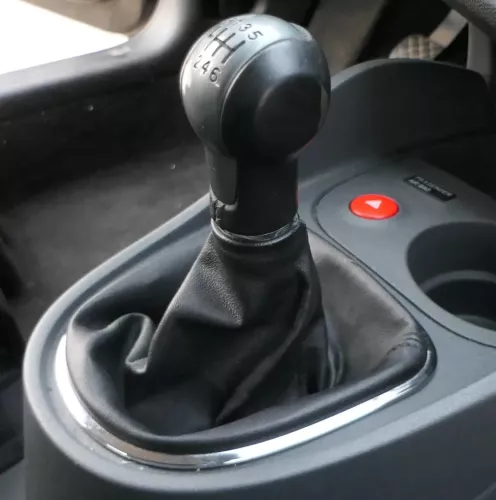 Seat Leon 1P Schaltknauf Schaltsack Schaltung Schaltknüppel 6-Gang (Leder)schwar (201468)