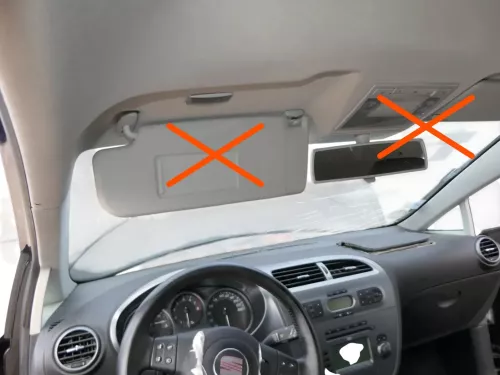 Seat Leon 1P Himmel Innenraum Decke Dachhimmel Dach oben grau-ohne Anbauteile (201469)