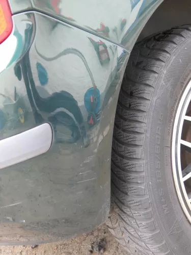 Skoda Fabia 6Y Schrägheck Stoßstange hinten Heckstoßstange grün LF8C (201605)