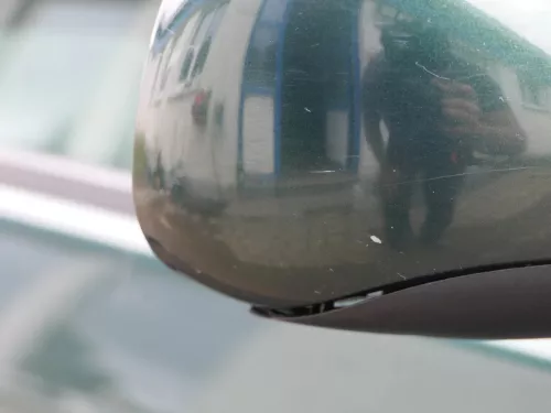 Skoda Fabia 6Y elektrisch Spiegel Außenspiegel rechts mit Glas grün LF8C (201608)