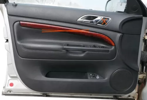 1x Skoda Superb 3U Türverkleidung Verkleidung Tür vorne links Leder onyx (201662)