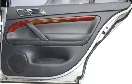 1x Skoda Superb 3U Türverkleidung Verkleidung Tür hinten rechts Leder onyx (201665)