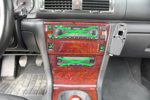 Superb 3U Mittelkonsole Verkleidung Radio Klappe Abdeckung Dekor Holz vavona Tür (201680)