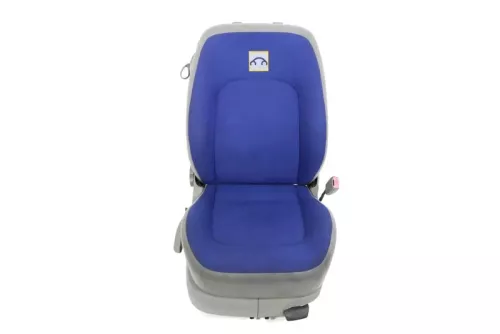 VW New Beetle 9C 1Y Sitz vorne rechts Beifahrersitz grau blau (148362)