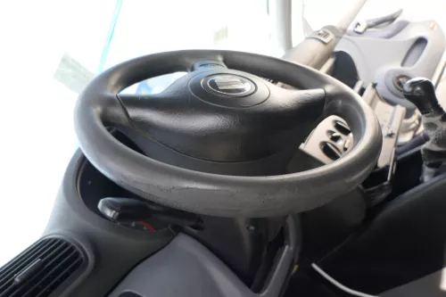 Q606 Seat Leon Toledo 1M Lenkrad 3 Speichen Leder Lederlenkrad Abnutzungen Airba (168319)