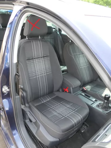 Q1044 VW Golf 7 5G Sitz vorne rechts Beifahrersitz titanschwarz titangrau SHZ kl