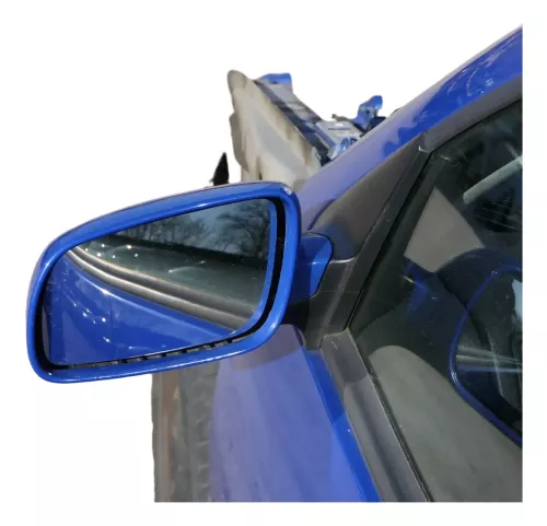 VW Golf 4 Bora elektrischer Spiegel vorne links Außenspiegel blau LW5Z & Glas