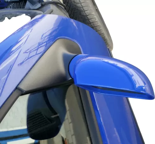 VW Golf 4 Bora manueller Spiegel vorne rechts Außenspiegel blau LW5Z (201744)