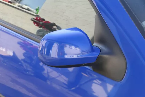 VW Golf 4 Bora manueller Spiegel vorne rechts Außenspiegel blau LW5Z (201744)