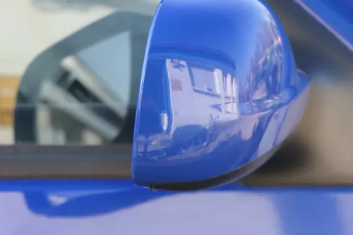 VW Golf 4 Bora manueller Spiegel vorne rechts Außenspiegel blau LW5Z (201744)