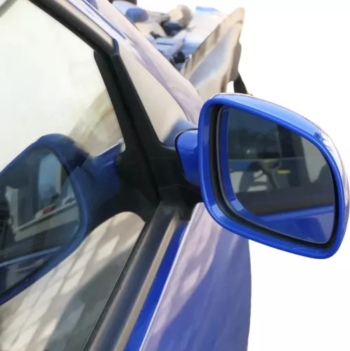VW Golf 4 Bora manueller Spiegel vorne rechts Außenspiegel blau LW5Z