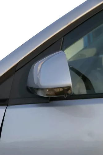 VW Polo 9N 9N3 mechanisch Spiegel Außenspiegel links vorne grau LA7W Blinker (201772)