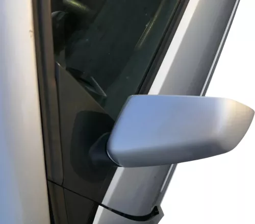 VW Polo 9N 9N3 mechanisch Spiegel Außenspiegel links vorne grau LA7W Blinker (201772)