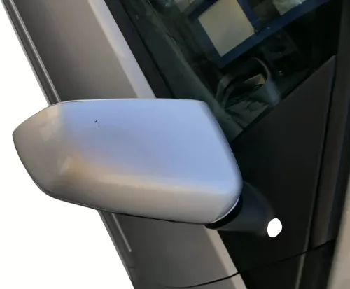 VW Polo 9N 9N3 mechansicher Spiegel Außenspiegel rechts vorne schwarz Blinker (201773)