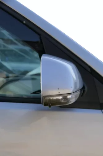 VW Polo 9N 9N3 mechansicher Spiegel Außenspiegel rechts vorne schwarz Blinker (201773)