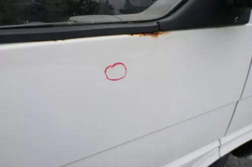 VW T4 Tür vorne rechts weiß R902 Beifahrertür Caravelle 7D0831056C ohneAnbauteil (177129)