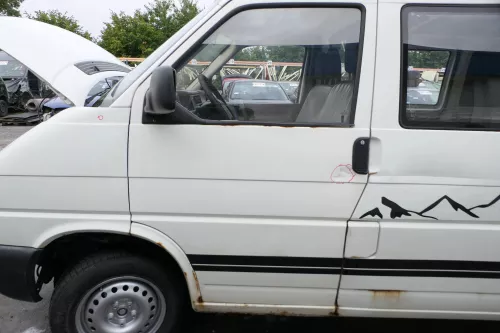 VW T4 Tür vorne links Fahrertür Caravelle Multiavan weiß R902 -ohne Anbaute
