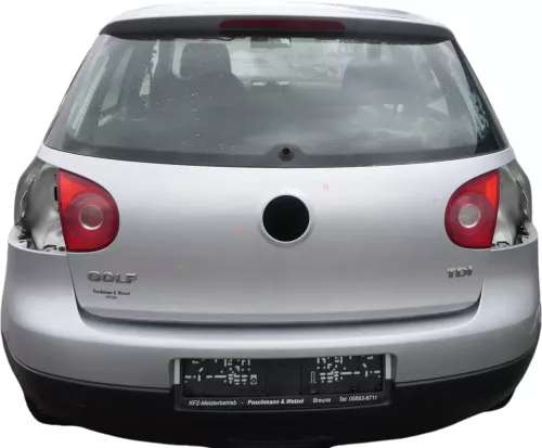 VW Golf 5 V Heckklappe hinten Kofferraumklappe mit Scheibe silber grau LA7W Sil (201731)