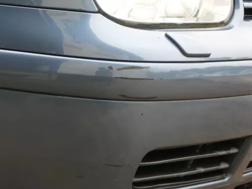 VW Golf 4 Stoßstange vorne Frontstoßstange Stoßfänger blau LD5X SWR -ohne Kappen (201856)