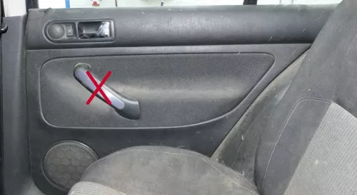 1x VW Golf 4 1J Limousine Türverkleidung Verkleidung Tür hinten rechts schwarz