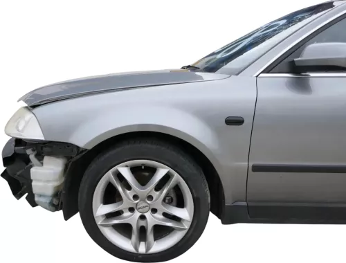 VW Passat 3BG 3B6 Kotflügel vorne links grau LD7W (Blinkerloch)