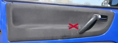 1x VW Lupo Arosa Türverkleidung Verkleidung Tür vorne links oben schwarz (201965)