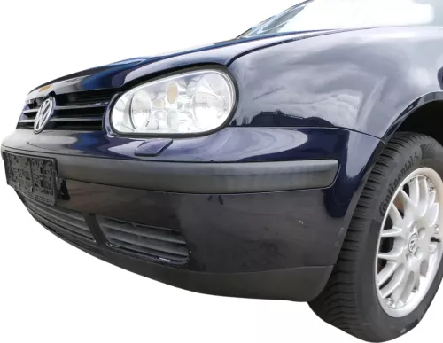 VW Golf 4 Stoßstange vorne Frontstoßstange Stoßfänger blau LC5H SWR -ohne Kappen (201983)