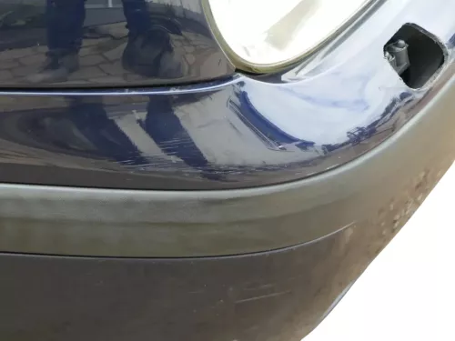 VW Golf 4 Stoßstange vorne Frontstoßstange Stoßfänger blau LC5H SWR -ohne Kappen (201983)