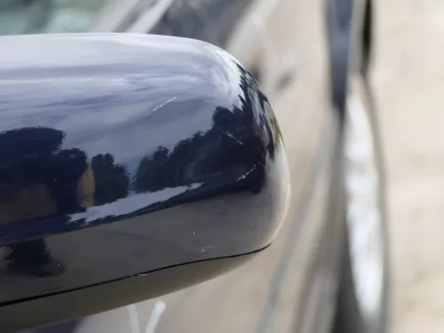 VW Golf 4 Bora elektrischer Spiegel vorne links Außenspiegel blau LC5H & Glas (201984)