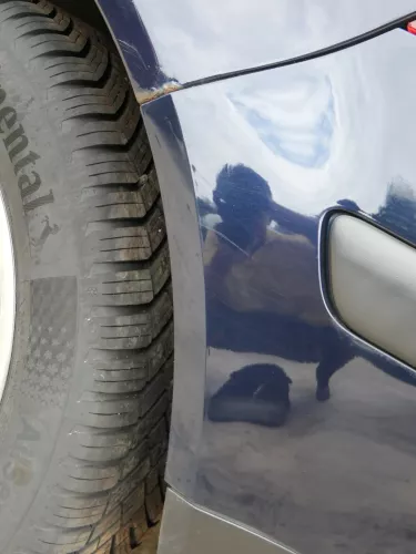 VW Golf 4 Limousine Stoßstange hinten Heckstoßstange Stoßfänger blau LC5H (201987)
