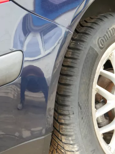 VW Golf 4 Limousine Stoßstange hinten Heckstoßstange Stoßfänger blau LC5H (201987)