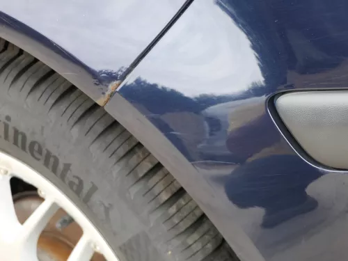 VW Golf 4 Limousine Stoßstange hinten Heckstoßstange Stoßfänger blau LC5H (201987)