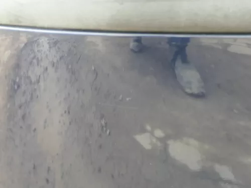 VW Golf 4 Limousine Stoßstange hinten Heckstoßstange Stoßfänger blau LC5H (201987)
