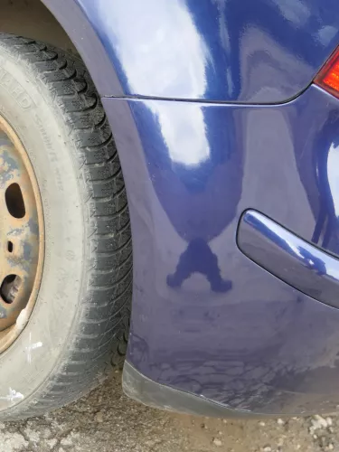 VW Polo 9N 9N3 Stoßstange Heckstoßstange hinten blau LB5N (202013)