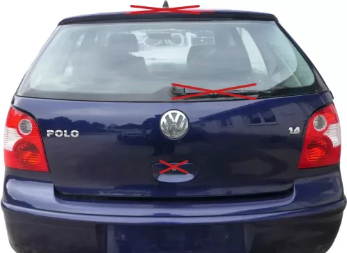 VW Polo 9N3 9N Heckklappe Kofferraumklappe Klappe blau LB5N ohne Anbauteile (202017)
