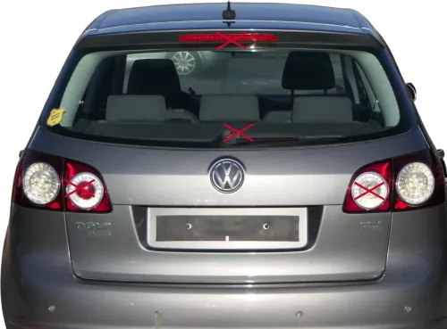 VW Golf Plus 5M + 521 Heckklappe hinten Kofferraumklappe + Scheibe grau LA7T (202087)