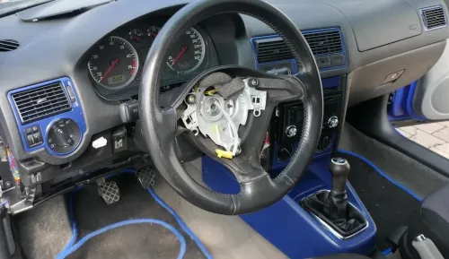 Golf 4 Bora Mitteltunnel Becherhalter Lüftungsdüse Dekor blau ++ selbst lackiert (183862)